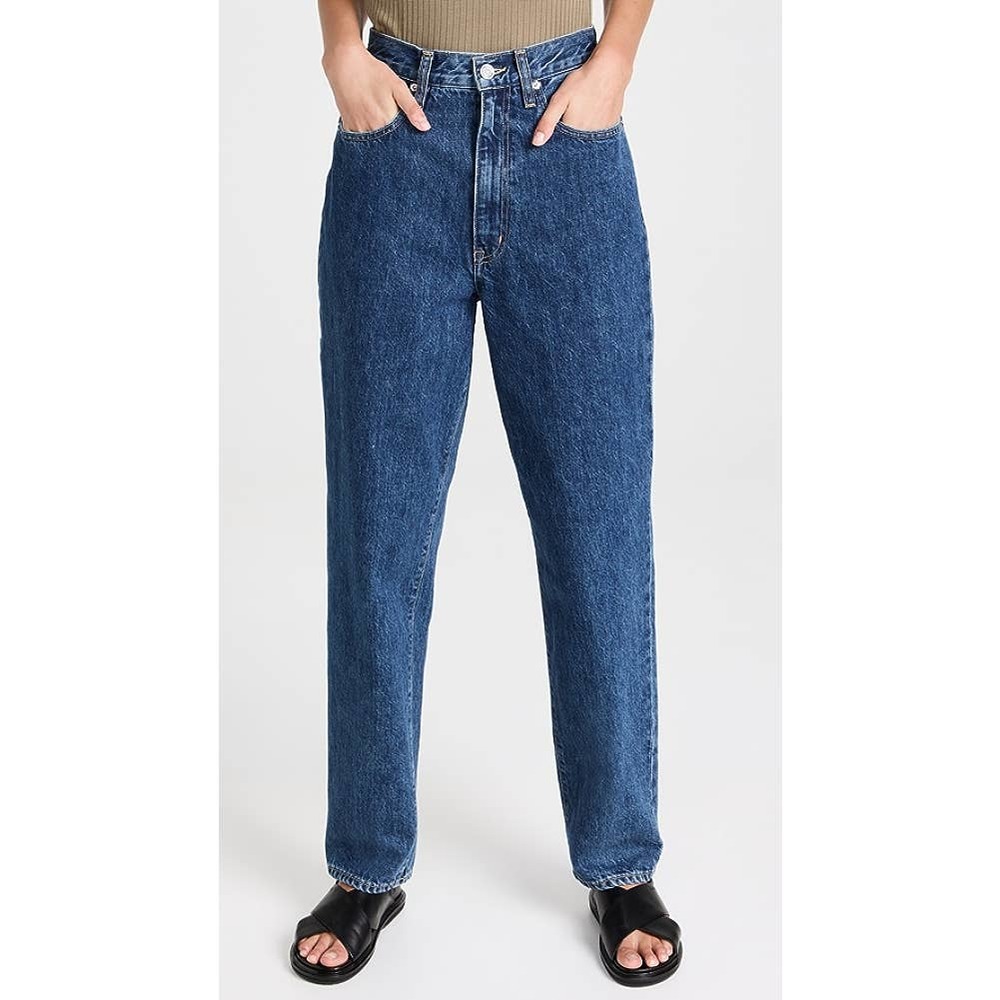 SLVRLAKE Jessy High Rise Relaxed Fit Straight Jeans 30 NEW Forbidden Love Denim
